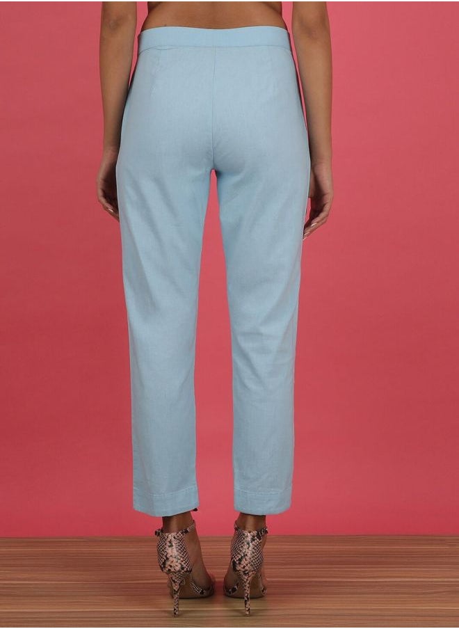 Freehand - Women Tapered Solid Mid-Rise Pleated Pants - Image 1