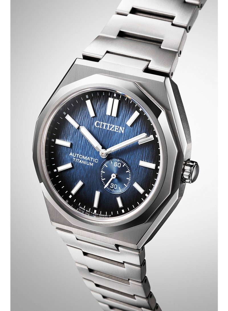 CITIZEN ساعة رجال أوتوماتيكية زينشين 60 NK5020-58M، 40.5 مم قرص أزرق، سوار سوبر-تيتانيوم، مقاومة للماء حتى 100 متر. - Image 1