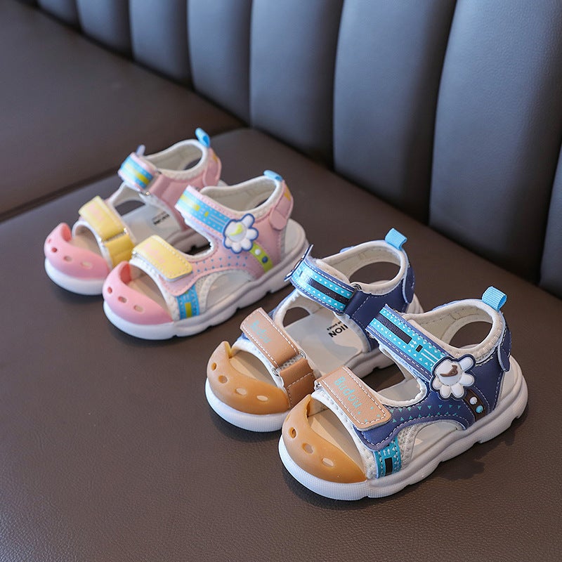 Toe Girls Sandals Boys Baby Soft Soled Shoes Korean Princess Non-Slip Children'S Beach Shoes - Image 3