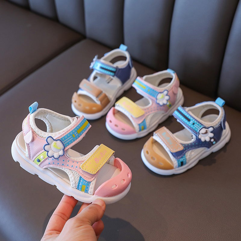 Toe Girls Sandals Boys Baby Soft Soled Shoes Korean Princess Non-Slip Children'S Beach Shoes - Image 2