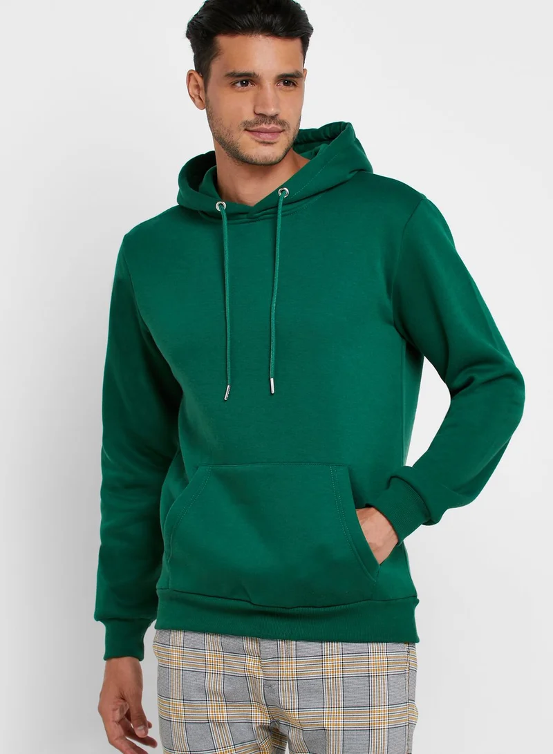 FOREVER 21 Drawstring Fleece Hoodie