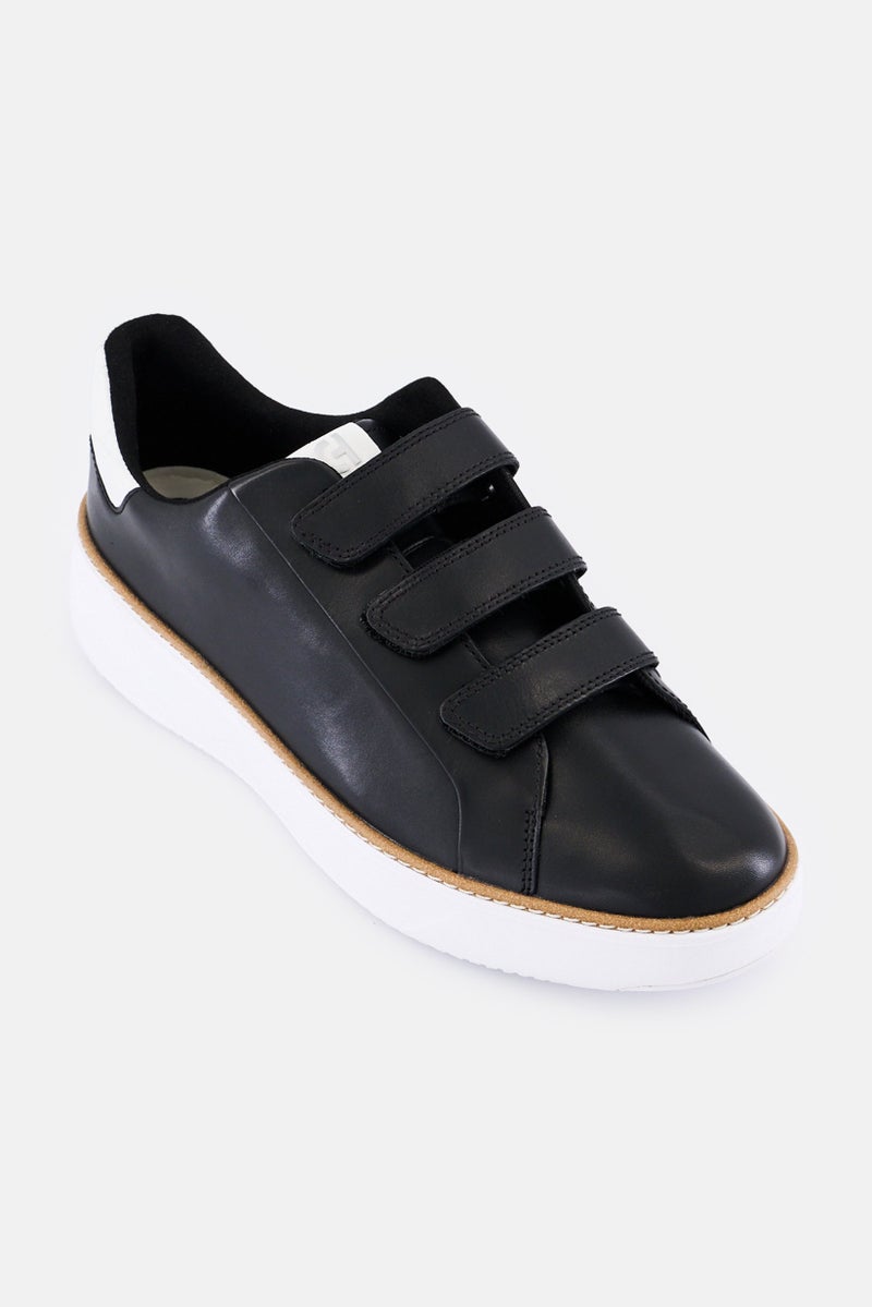COLE HAAN Women Wide Gp Topspin Trpl Velcro Closure Casual Shoes, Black - Image 1