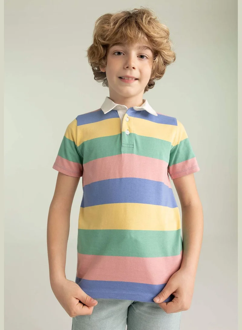 DeFacto Boy Knitted Short Sleeve Polo T-Shirt