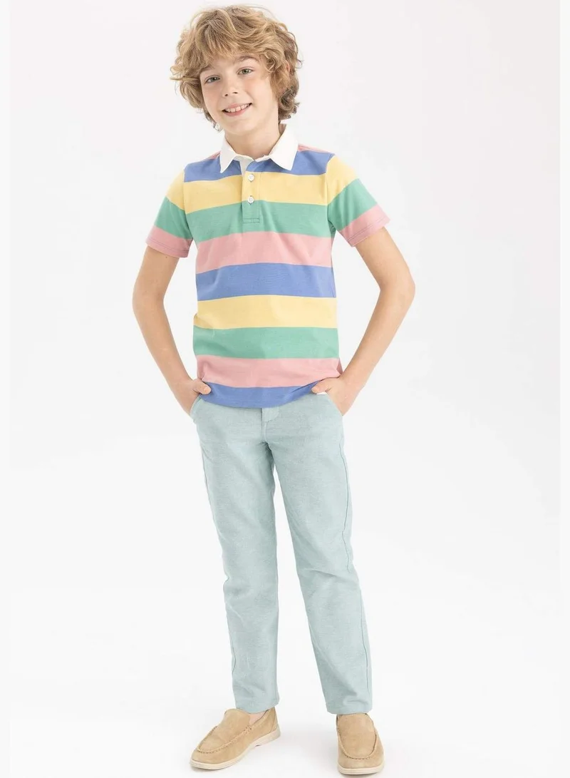 DeFacto Boy Knitted Short Sleeve Polo T-Shirt