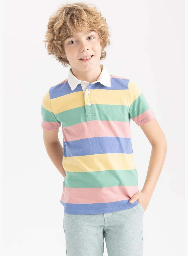 DeFacto Boy Knitted Short Sleeve Polo T-Shirt