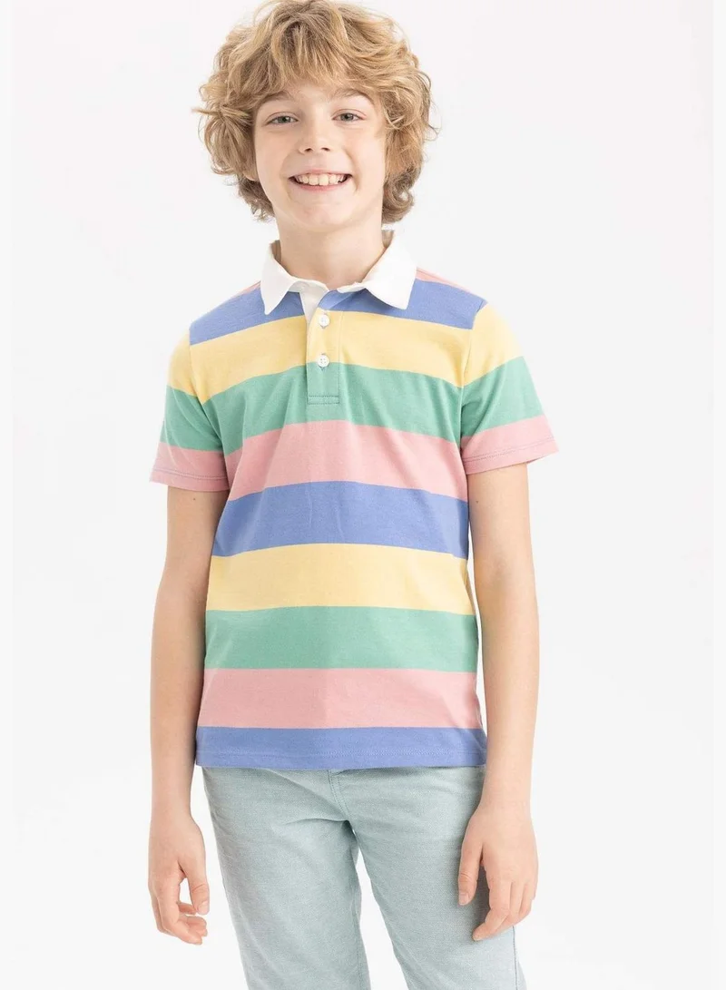 DeFacto Boy Knitted Short Sleeve Polo T-Shirt