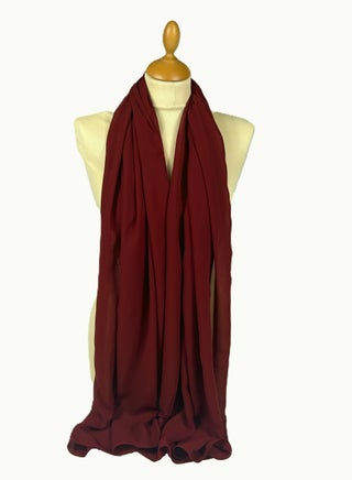 PERFECTORY Women Lightweight Solid Chiffon Hijab Shawl Soft Premium Abaya Shawl Wrap Scarves, Long Bridal Hijab Scarf- Vine Red - pzsku/Z4B793FADDA626B288205Z/45/1746224228/64a06ecf-c5fb-4121-9267-5bc63c5de689