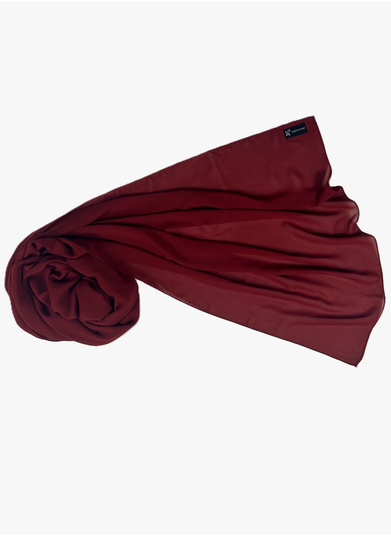 Perfectory - PERFECTORY Women Lightweight Solid Chiffon Hijab Shawl Soft Premium Abaya Shawl Wrap Scarves, Long Bridal Hijab Scarf- Vine Red - Image 1