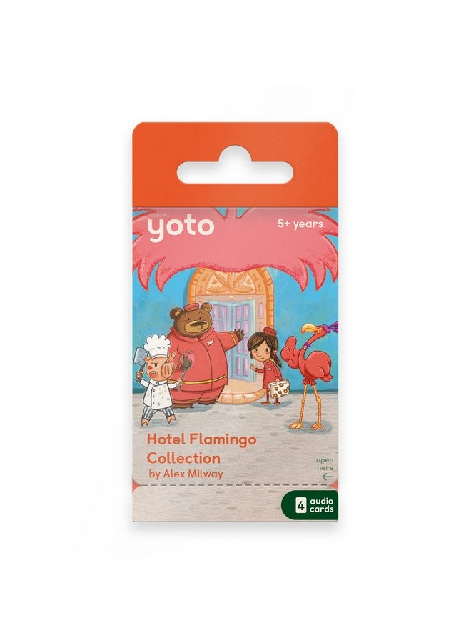 يوتو فندق فلامنجو من أليكس ميلواي - 4 بطاقات صوتية للأطفال للاستخدام ومشغل صوت صغير متعدد الإمكانات، استماع تعليمي بدون شاشة مع قصص ممتعة للعب ووقت النوم والسفر، للأعمار من 5 سنوات فما فوق - Image 1