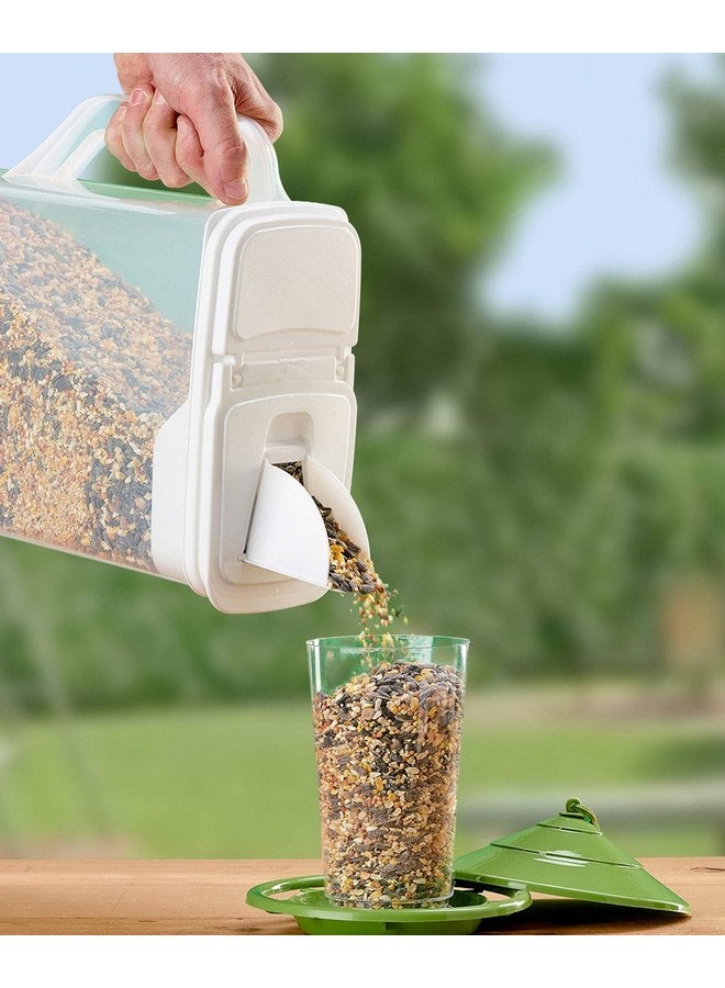 Buddeez 6-Quart Dispenser for Pet Food and Bird Seed, White, Large (01206W-BAG) - Image 2