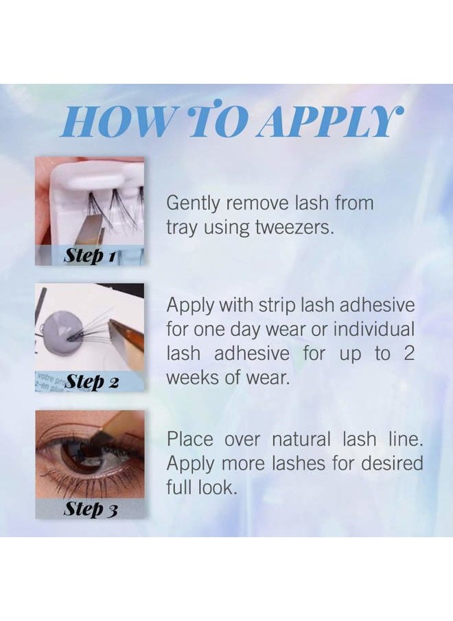 ARDELL - Individual Lashes - Short Black, Knot-Free Lash Clusters, DIY Eyelash Extensions, Lightweight & Customizable False Eyelashes, 6 Pack - Image 1
