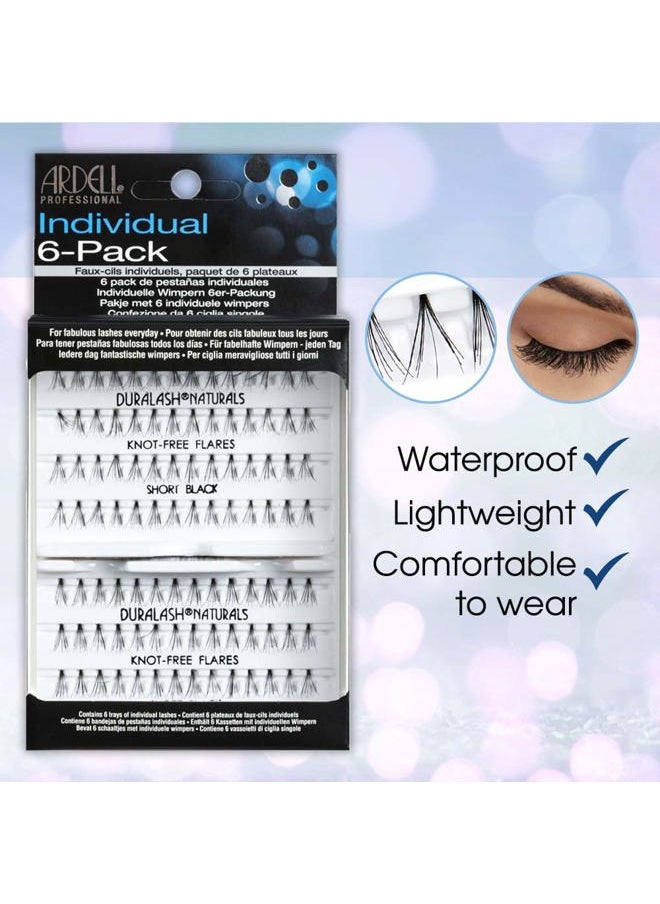 ARDELL - Individual Lashes - Short Black, Knot-Free Lash Clusters, DIY Eyelash Extensions, Lightweight & Customizable False Eyelashes, 6 Pack - Image 1