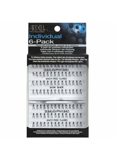 Individual Lashes - Short Black, Knot-Free Lash Clusters, DIY Eyelash Extensions, Lightweight & Customizable False Eyelashes, 6 Pack