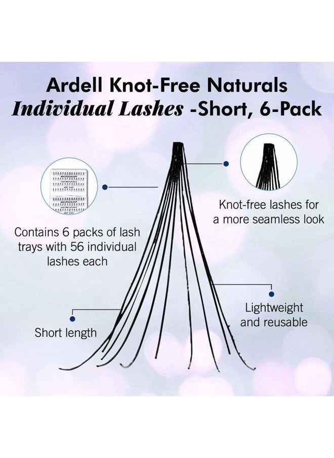 ARDELL - Individual Lashes - Short Black, Knot-Free Lash Clusters, DIY Eyelash Extensions, Lightweight & Customizable False Eyelashes, 6 Pack - Image 1