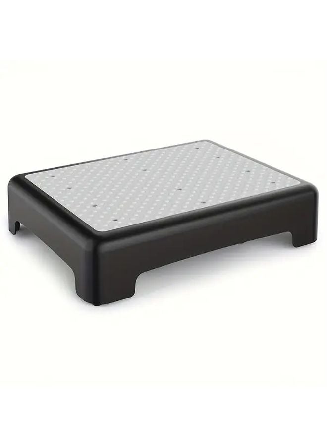 Black Polka Dot Non Slip Plastic Staircase For Elderly Indoor Outdoor Step Ladder - Image 1