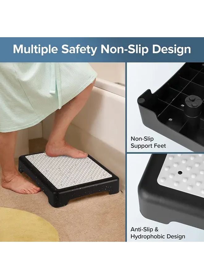 Black Polka Dot Non Slip Plastic Staircase For Elderly Indoor Outdoor Step Ladder - Image 4