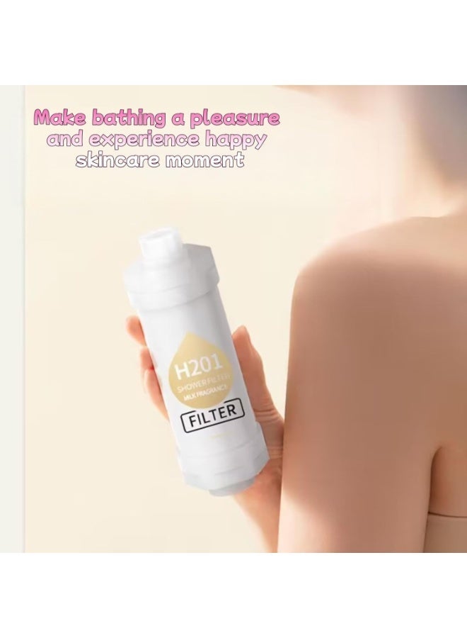 Vitamin C Shower Filter, Aromatherapy Shower Head Filter & Hard Water Softener, Removes Chlorine, Fluoride & Impurities for Healthy Skin & Hair。Easy Install(Cherry blossoms) - Image 4