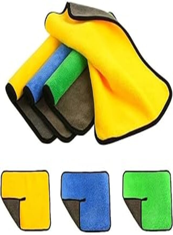 2Piece Microfiber Car Cleaning Towel Multicolor