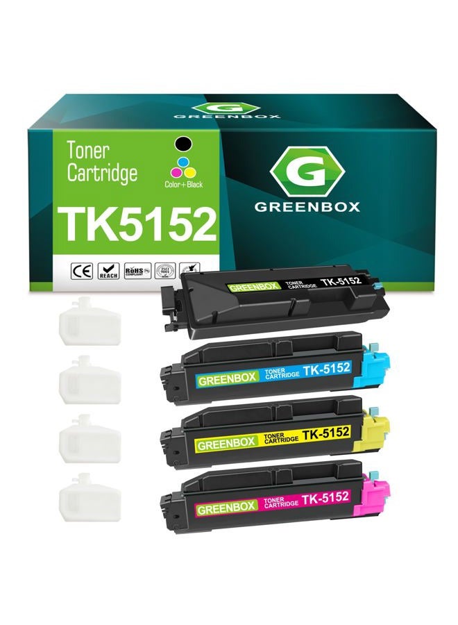 GREENBOX Compatible Toner Cartridge Replacement for TK-5152 TK5152 for Mita ECOSYS M6535cidn M6035cidn P6035cdn TK-5152K TK-5152C TK-5152M TK-5152Y Printer (4 Pack) - Image 1