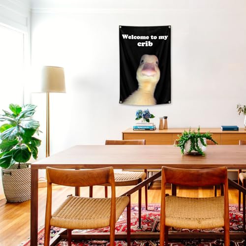 ILINJAU Welcome To My Crib Flag Funny Tapestry 2x3Ft Indoor Outdoor Wall Art Tapestry for Bedroom Teens Room Decoration Living Room Bedroom - Image 5
