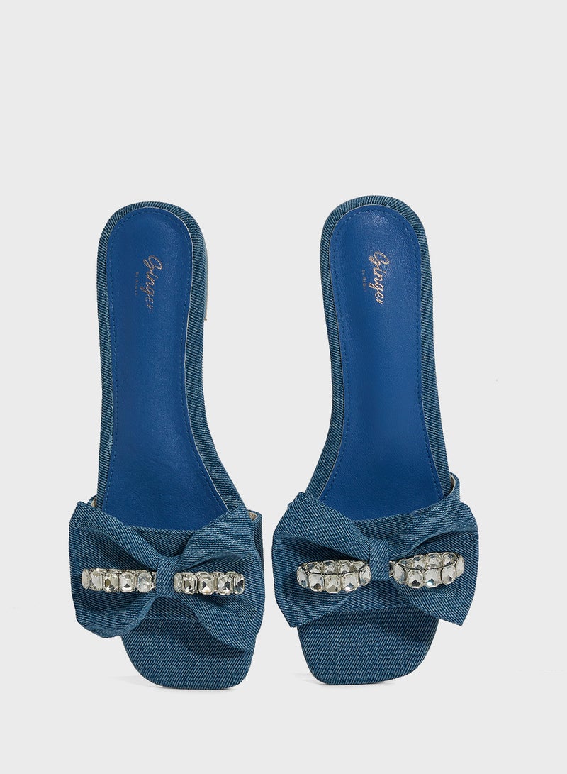 جينجر صندل مسطح بفيونكة - Image 4