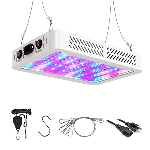 Beelux 1000w LED Grow Light for Indoor Plants Full Spectrum, Upgrade Dual Chips and Dual Switch Plant Grow Lights for Seed Starting Veg and Flower Greenhouse (Actual Power 100W=1000W HPS) - Image 1
