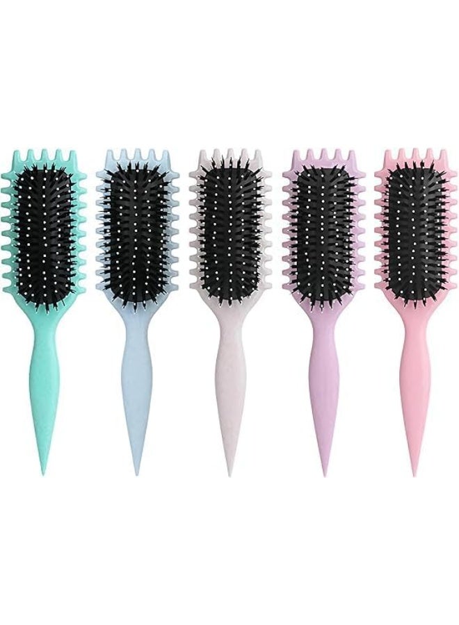 فرشاة لفك تشابك وتصفيف الشعر المجعد لفئات 2A إلى 4C، تقلل التجعد بفعالية، مناسبة للشعر الرطب والجاف – قطعة واحدة (قد يختلف اللون) - Image 1
