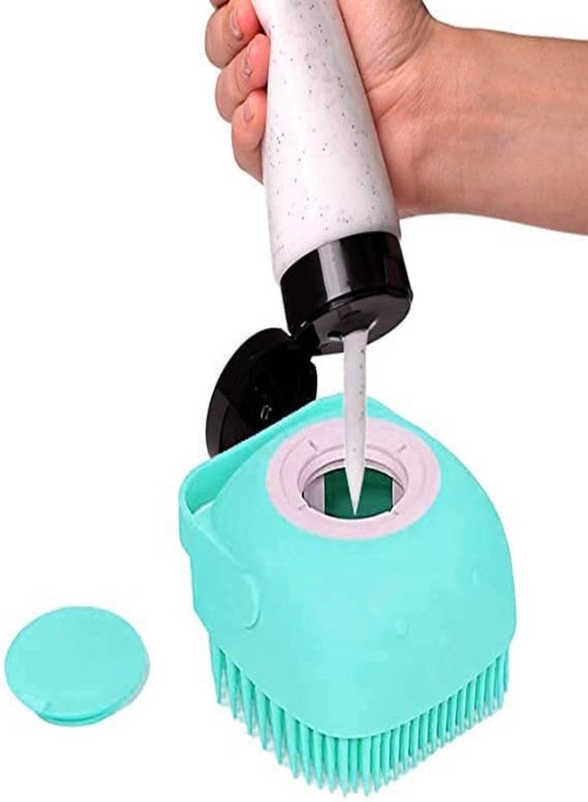 Hotfix Dog Grooming Brush, Pet Shampoo Bath Brush Soothing Massage Rubber Dog Bath Brush, Pet Massage Brush Shampoo Dispenser, Soft Silicone Brush Rubber Bristle for Dogs and Cats Shower Grooming - Image 3