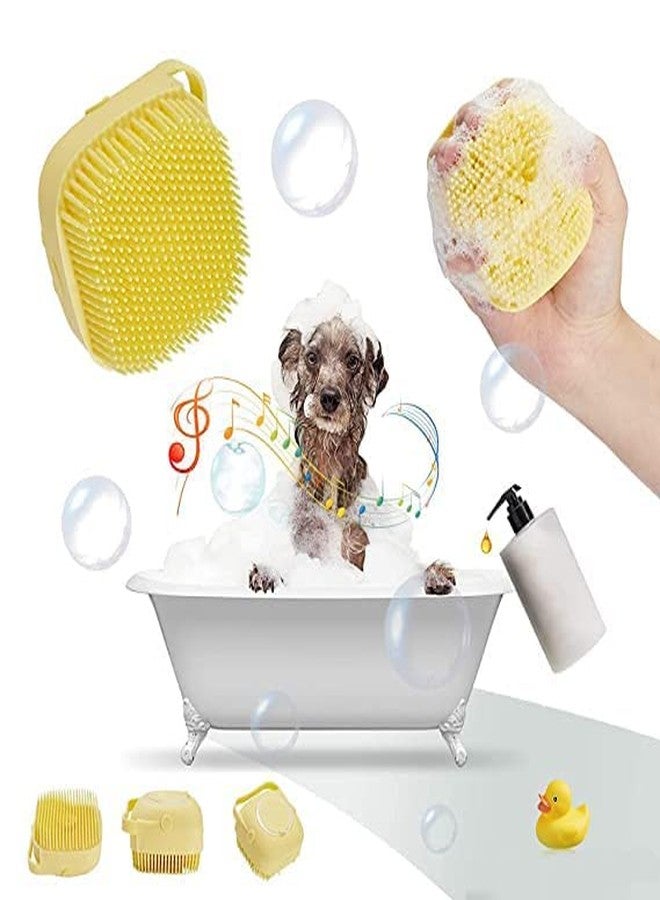 Hotfix Dog Grooming Brush, Pet Shampoo Bath Brush Soothing Massage Rubber Dog Bath Brush, Pet Massage Brush Shampoo Dispenser, Soft Silicone Brush Rubber Bristle for Dogs and Cats Shower Grooming - Image 5