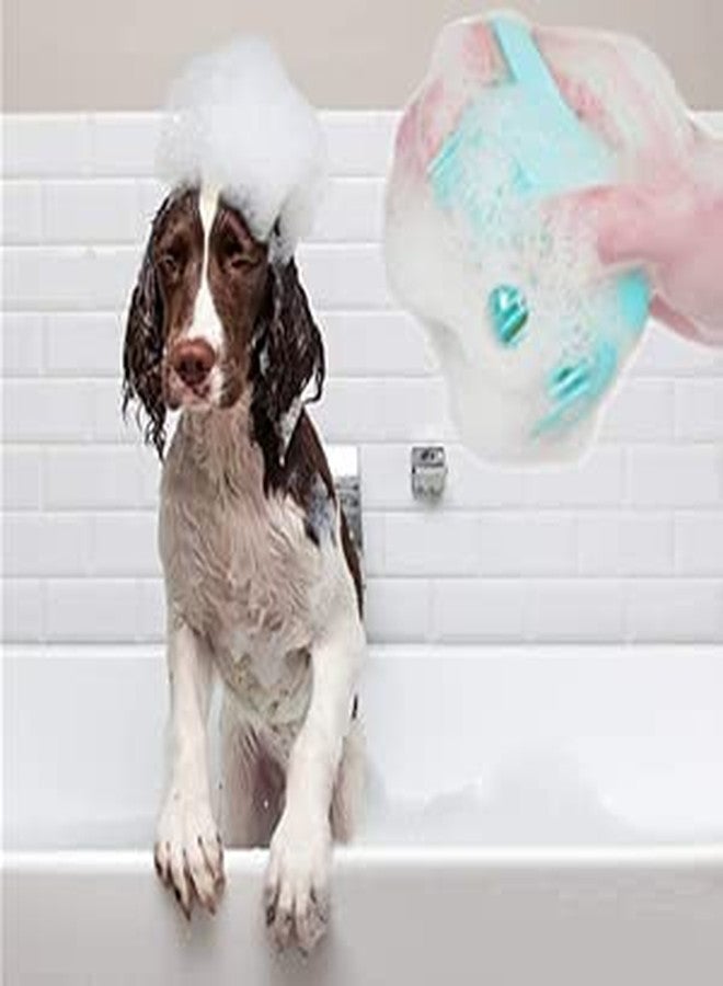 Hotfix Dog Grooming Brush, Pet Shampoo Bath Brush Soothing Massage Rubber Dog Bath Brush, Pet Massage Brush Shampoo Dispenser, Soft Silicone Brush Rubber Bristle for Dogs and Cats Shower Grooming - Image 4