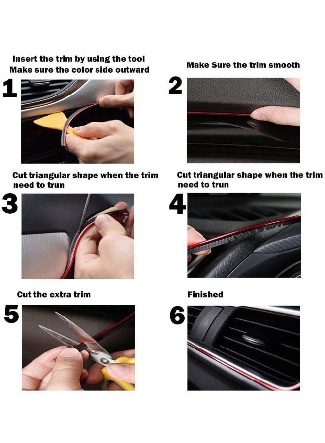 Car Interior Decoration Strip Door Window Edge Seal Guard Protector With Trim Tool - Image 3