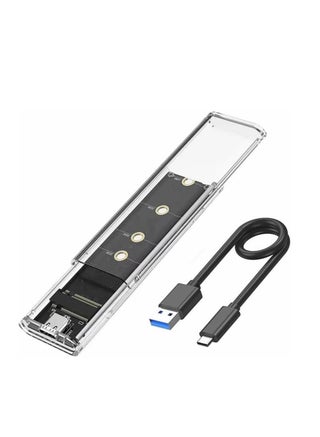 علبة M.2 SSD NVMe إلى USB-C 3.1 الجيل الثاني - علبة خارجية شفافة بدون أدوات مع أضواء LED RGB لمحركات M.2 بمقاسات 2230 2240 2280 - نقل بيانات 10 جيجابت/ثانية - pzsku/Z4B79FD49BDCDE4F17EB3Z/45/1749560241/f6635aab-c0f2-4a55-8747-dd6f7c964104