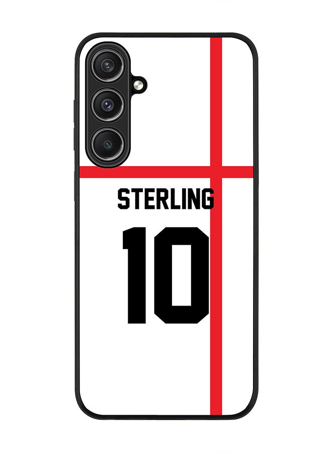 Stylizedd Rugged Black Edge case for Samsung Galaxy S23 FE, Custom Slim fit Thin Phone Case Cover - Football Team - England, Player Name - Sterling - Image 1