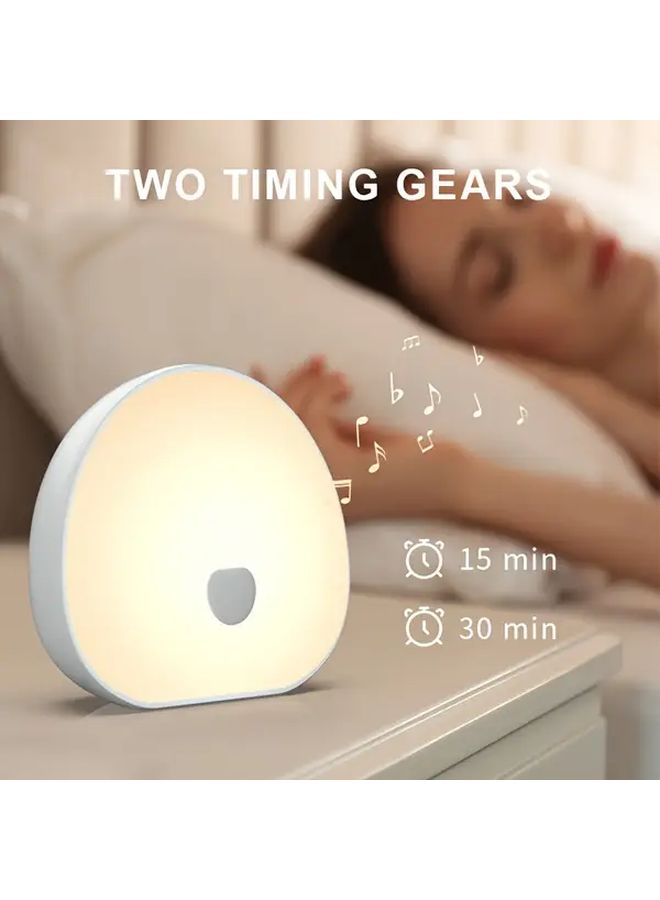 White Led Night Light With Multiple Colors Stepless Dimming Timer Sleep Sound White Noise Natural Soothing Sounds Memory Function Portable Sleep Device Rechargeable Lithium Battery 1200mAh - Image 4