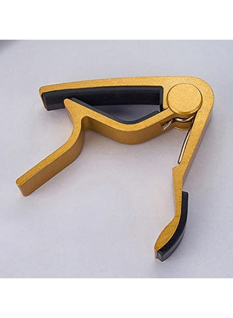 Rubik Guitar Capo Rubik Aluminum Alloy Guitar Capo Clamp for 6-String Acoustic Classic and Electric Guitar (Gold)  - Image 2