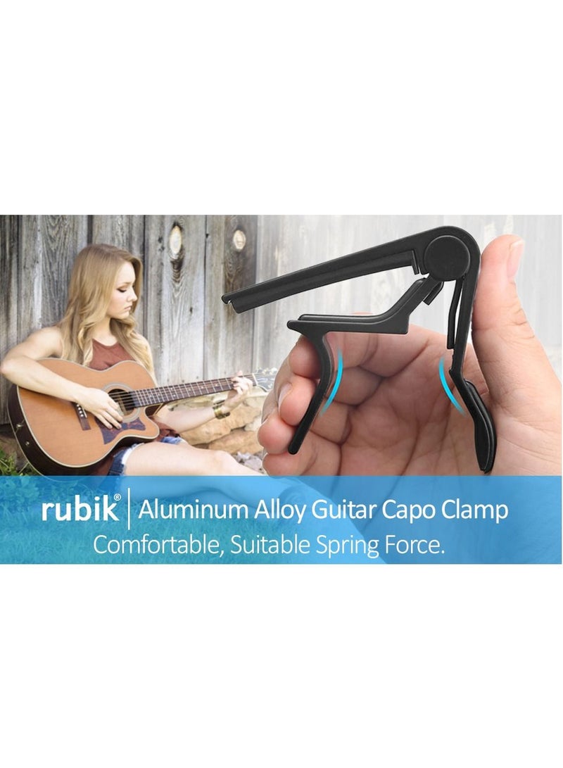 Rubik Guitar Capo Rubik Aluminum Alloy Guitar Capo Clamp for 6-String Acoustic Classic and Electric Guitar (Gold)  - Image 5