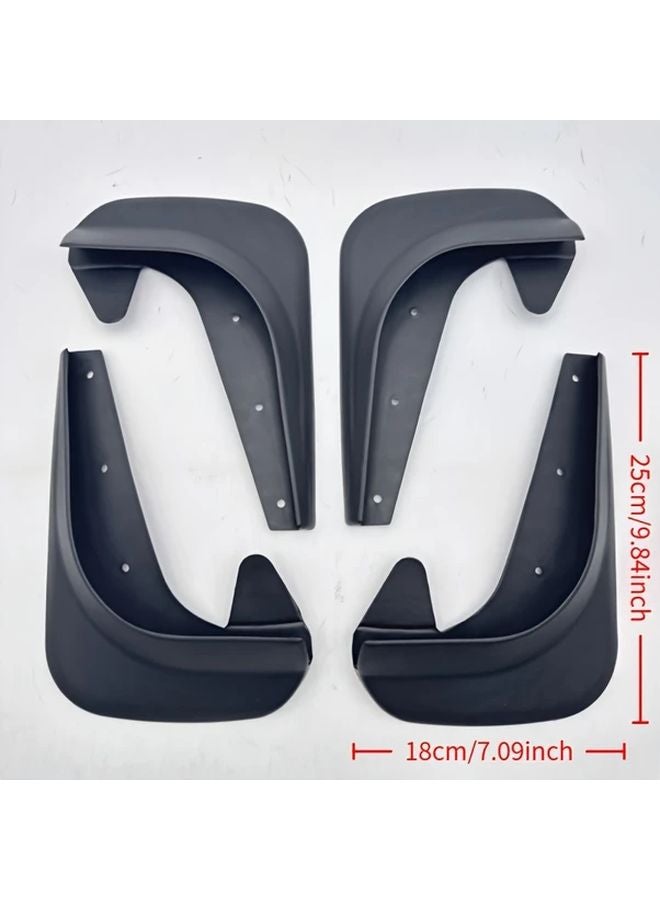 4Pcs Black Universal Mudguard High Strength Plastic Adjustable Fit All Vehicles - Image 3