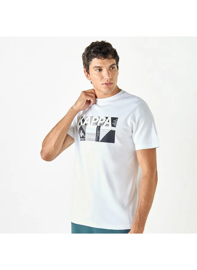 Kappa Kappa Logo Print T-shirt with Crew Neck and Short Sleeves