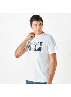 Kappa Logo Print T-shirt with Crew Neck and Short Sleeves