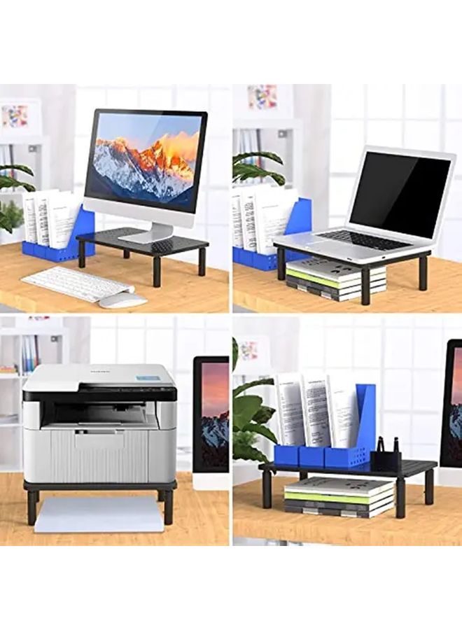Black Ergonomic Adjustable Metal Monitor Stand For Desk Up To 32 Inches - Image 5