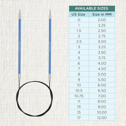KnitPro Zing Fixed Circular Needles 24" (60cm) | US Size 6 (4mm) - Image 4