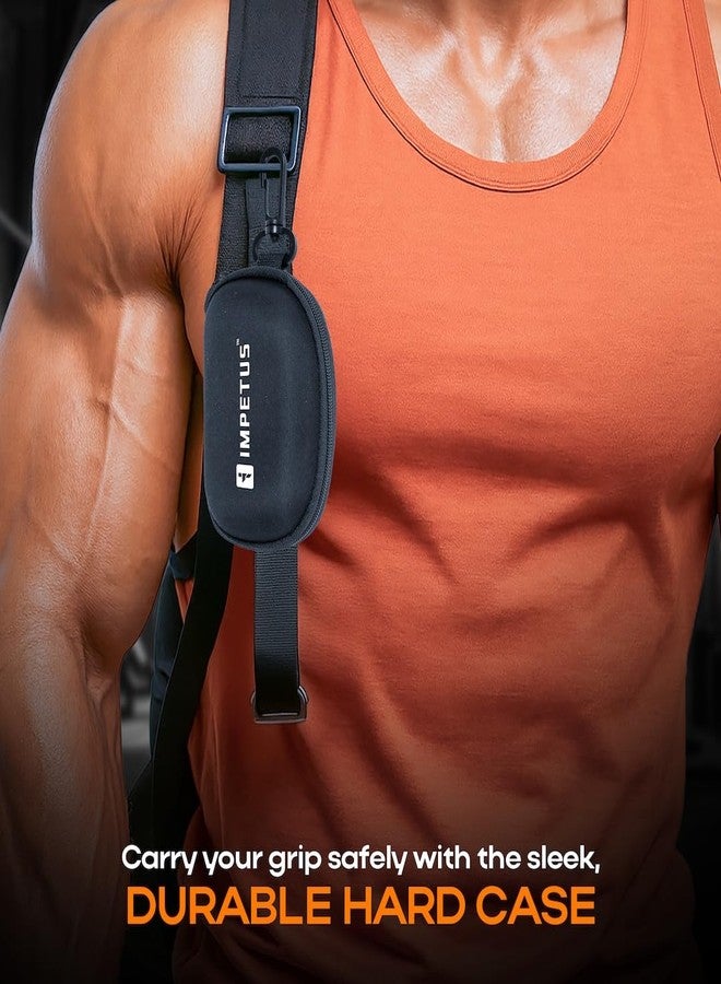 IMPETUS Silicone Hand Gym Grips Workout for Men & Women | Fingerless Anti-Slip for Pull-Ups, Weightlifting, Deadlifts, CrossFit & Home Gym Training (Black) - Image 4