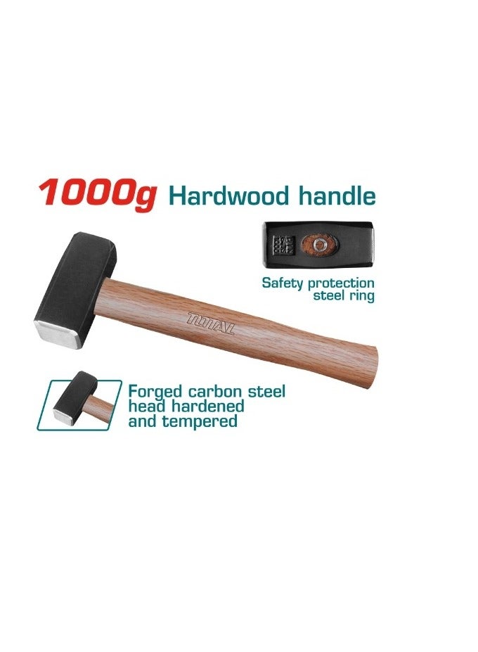 TOTAL Total 1000G Stoning Hammer THTW721000 – Heavy-Duty Drop-Forged Tool for Masonry and Stonework  - Image 1