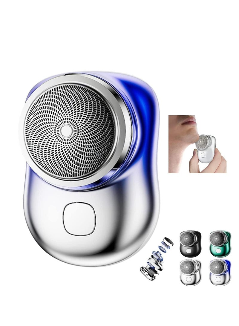 ELTRAZONE Pocket-sized Electric Shaver: Effortless Grooming on the Go with Mini USB Rechargeable Shaver for Men in Blue - Image 1
