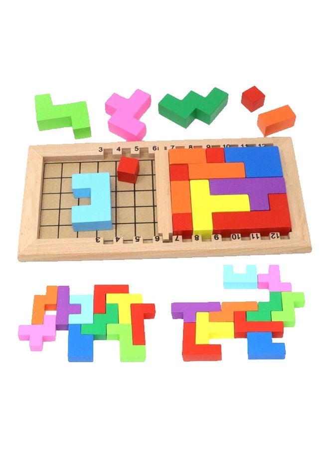 لعبة التنمية المبكرة الخشبية مجموعة اللغز الخشبية التعليمية - Image 1