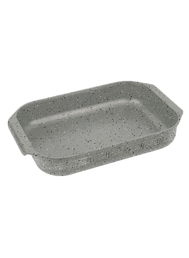 PROCILA Non-Stick Granite Rectangular Roaster Pan Grey 35cm - Image 2