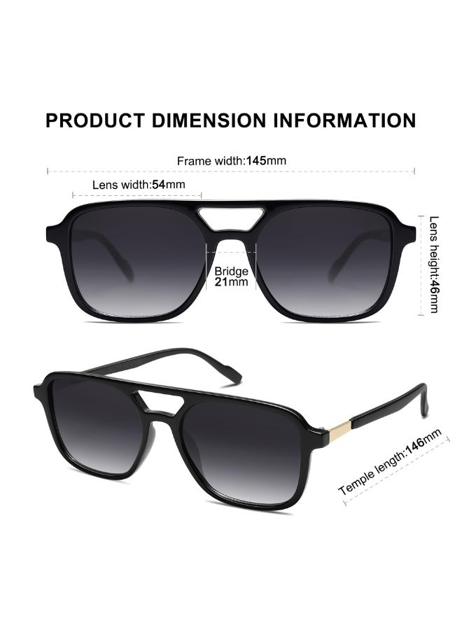 Nicor Retro Aviator Sunglasses for Women Men,100% UV Protection & Anti-Glare HD Vision - Lightweight Clear Frame Eyewear for Driving, Fishing & Cycling - Image 3