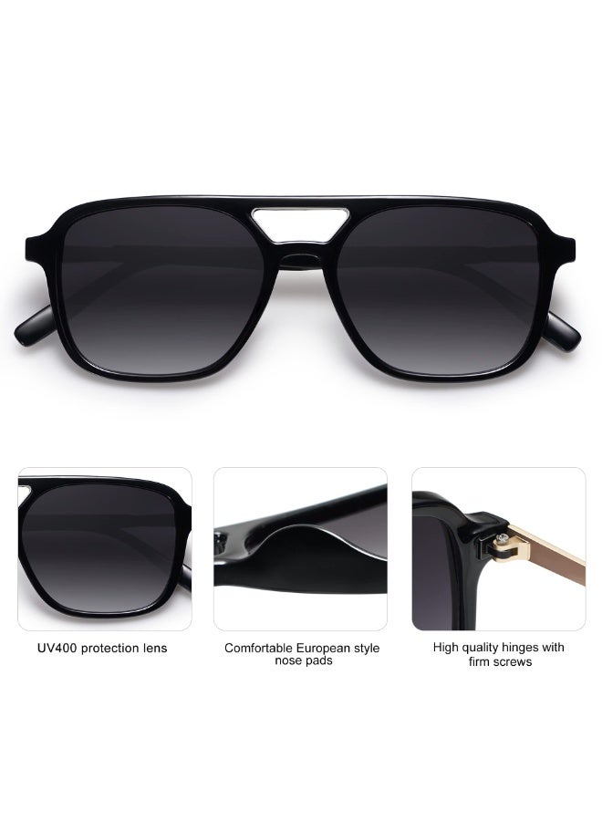 Nicor Retro Aviator Sunglasses for Women Men,100% UV Protection & Anti-Glare HD Vision - Lightweight Clear Frame Eyewear for Driving, Fishing & Cycling - Image 4