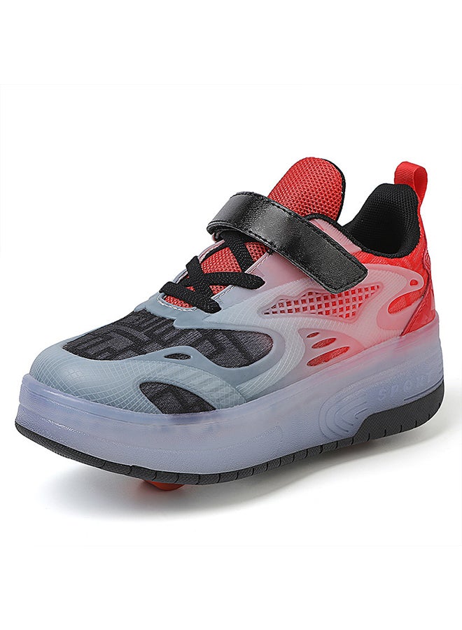 Sharpdo Kids Roller Skates Light up Shoes with Double Wheel Shoes LED USB Charging Roller Sneakers for Girls Boys Best Gift  - Image 1
