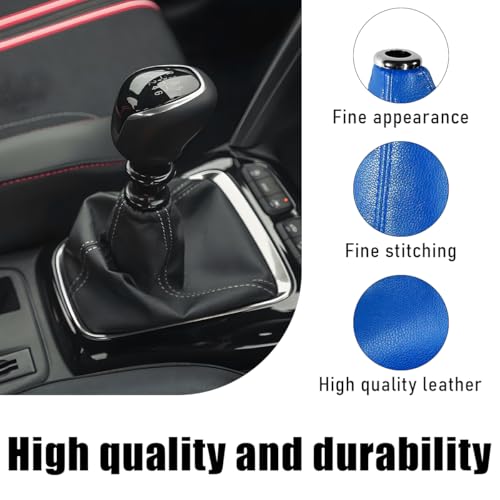 Ohleats Car Shift Knob Dust Cover Automotive Shifter Boot Sleeve Replacement ManualAutomatic Gear Shift Cover for Most Car Truck SUV Universal Interior Car Accessories Blue - Image 5
